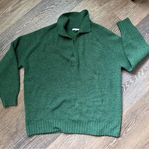 American Eagle Green Ribbed Turtleneck Sweater Women’s [M] Soft Knit Pullover